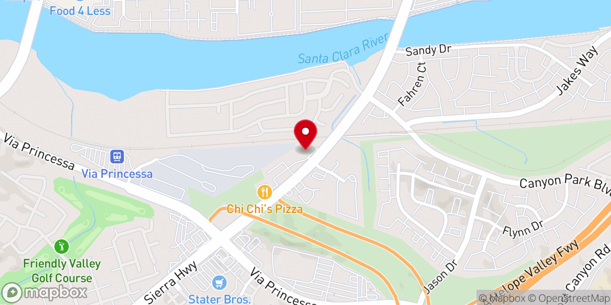 Map showing location of Iglesia del Nombre Jesuscristo