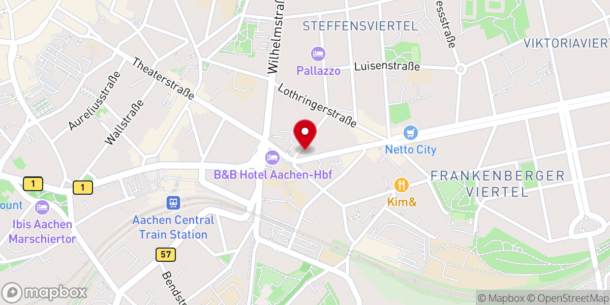 Map showing location of Dreifaltigkeitskirche - Evangelische Kirchengemeinde Aachen