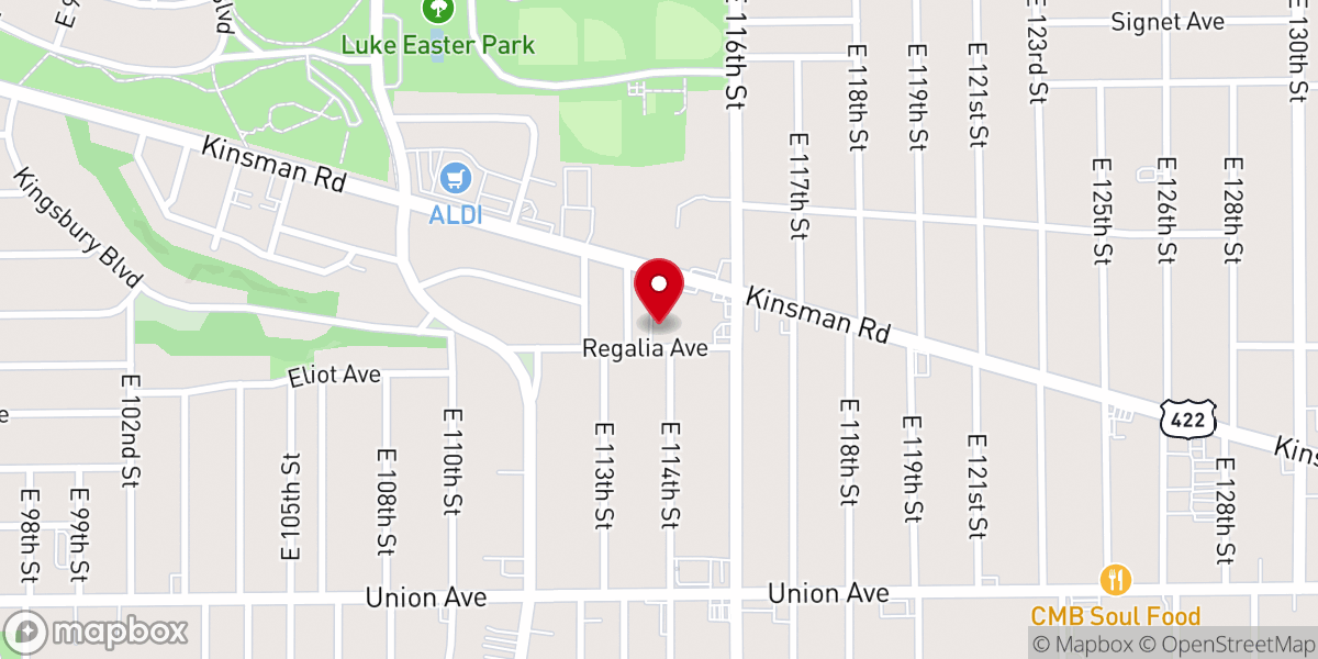 Map showing location of Saint Phillips Evangelical Lutheran Church