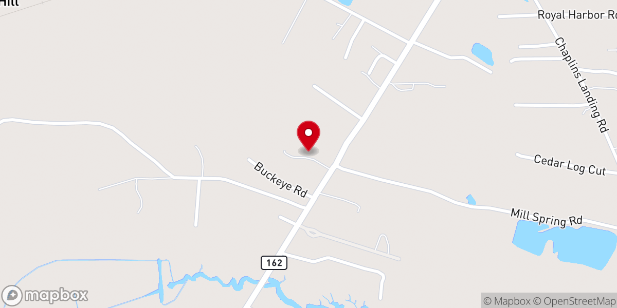 Map showing location of Rantowles Baptist Church