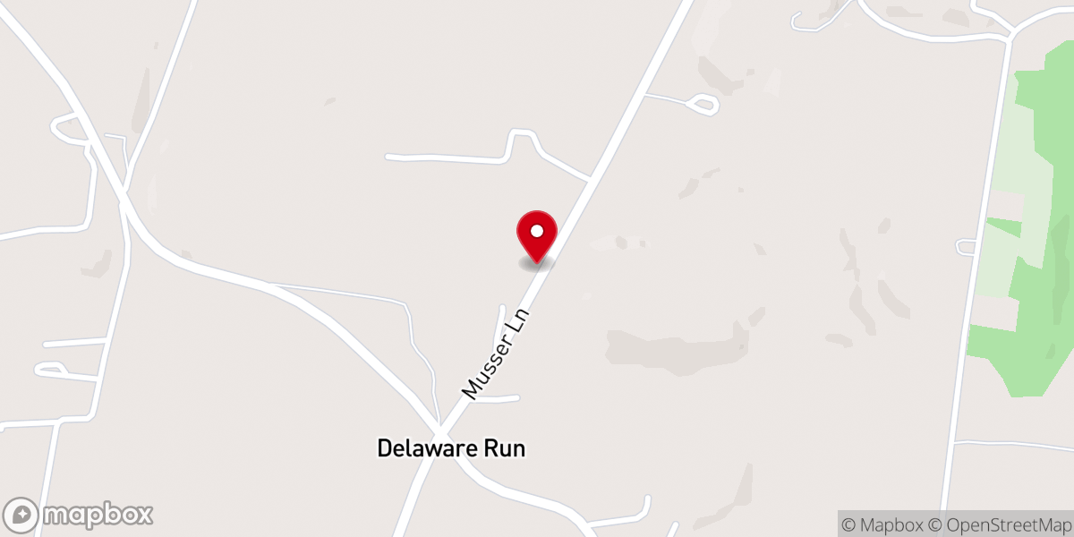 Map showing location of Delaware Run Wesleyan Church