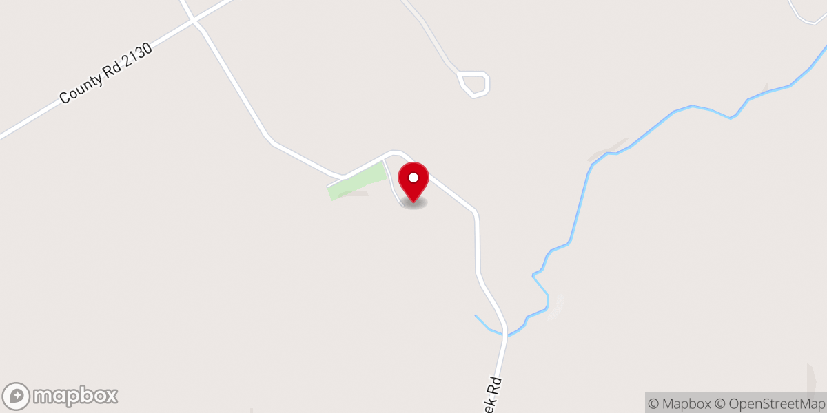 Map showing location of Spring Creek Baptist Church