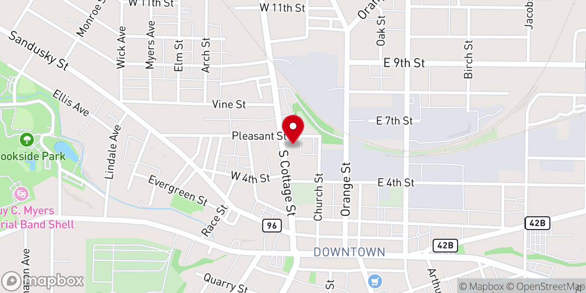 Map showing location of St Edward Church