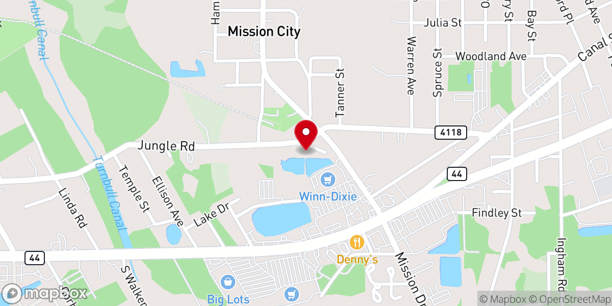 Map showing location of Lighthouse Worship Center