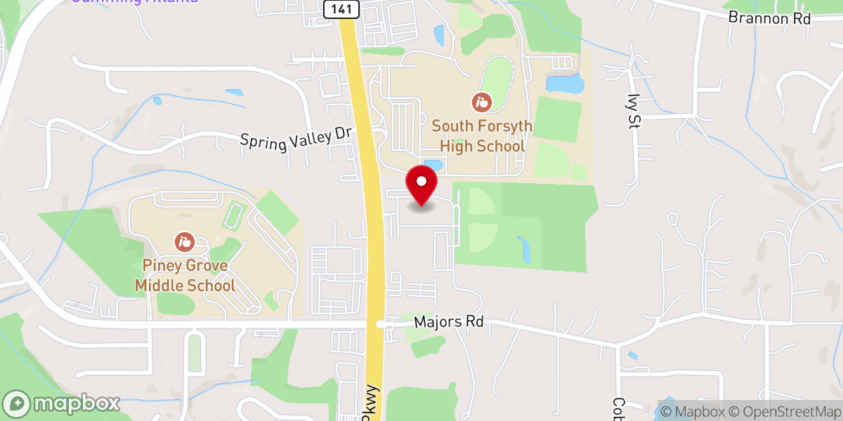 Map showing location of Creekside United Methodist Church