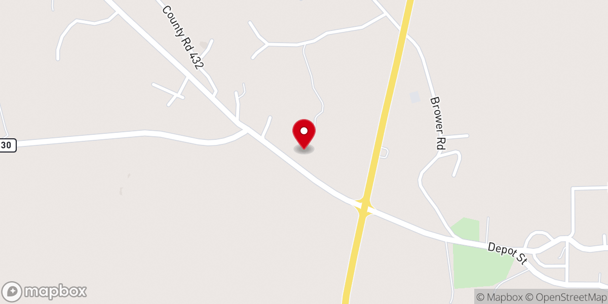 Map showing location of Springhill South MB Church
