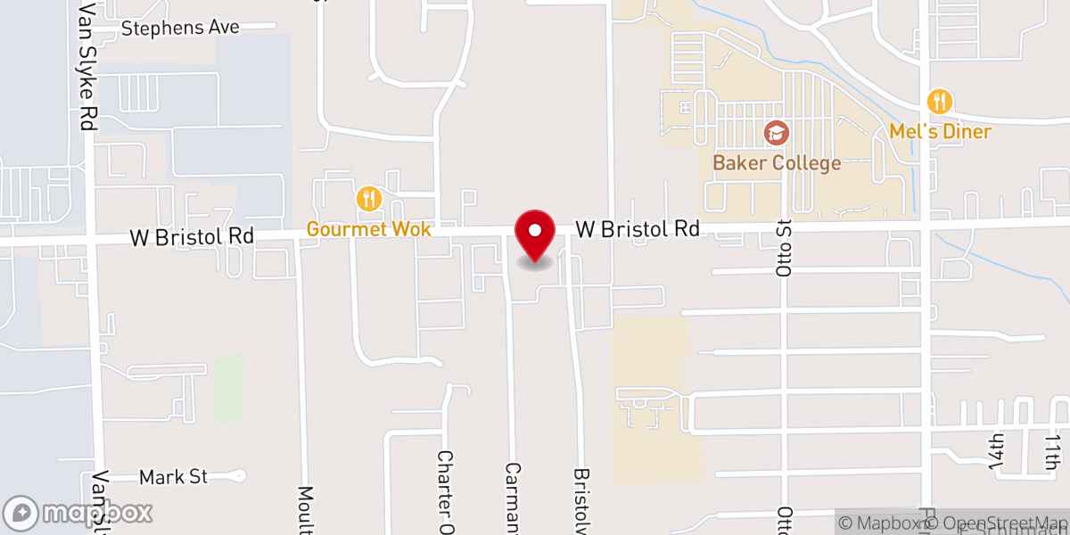 Map showing location of Flint Central Church Of The Nazarene