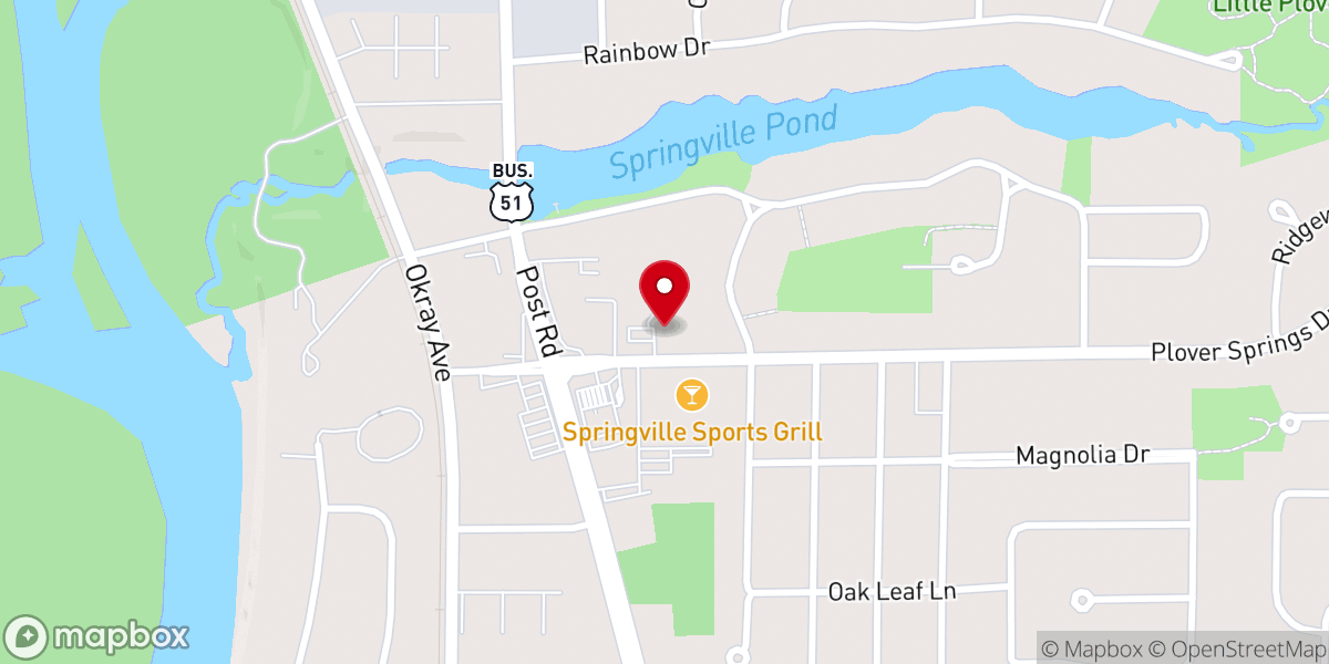 Map showing location of The Springs United Methodist Church