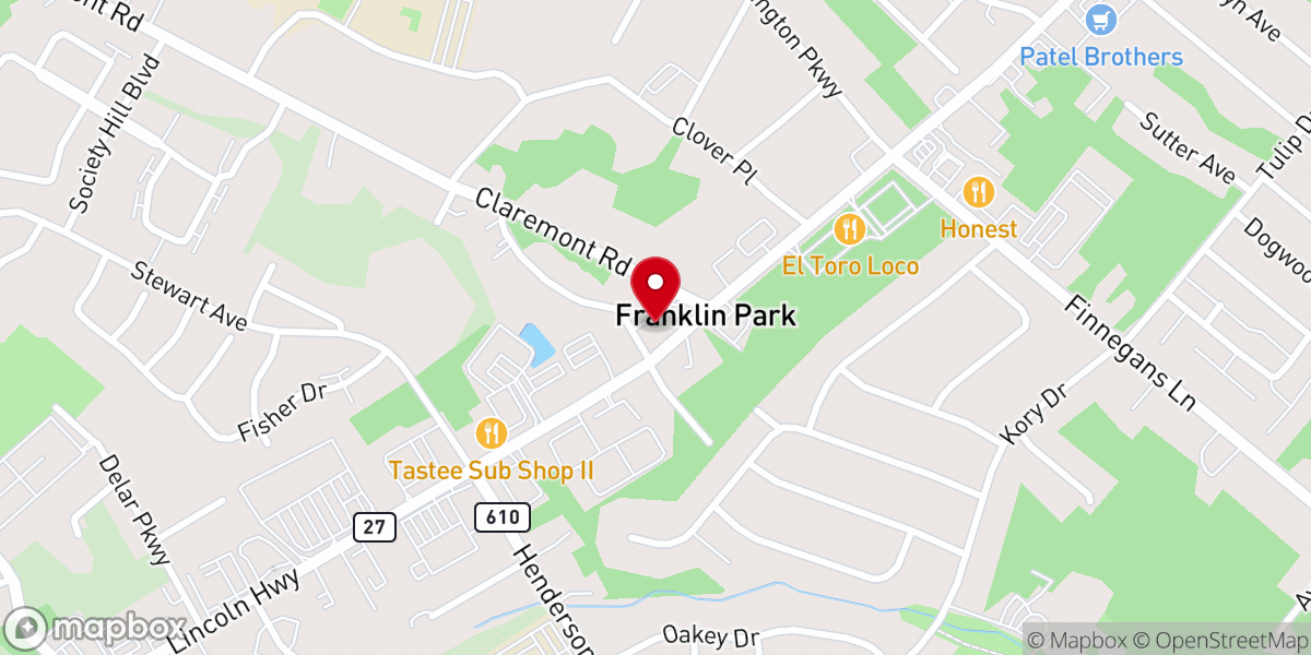 Map showing location of six mile run reformed church horse sheds