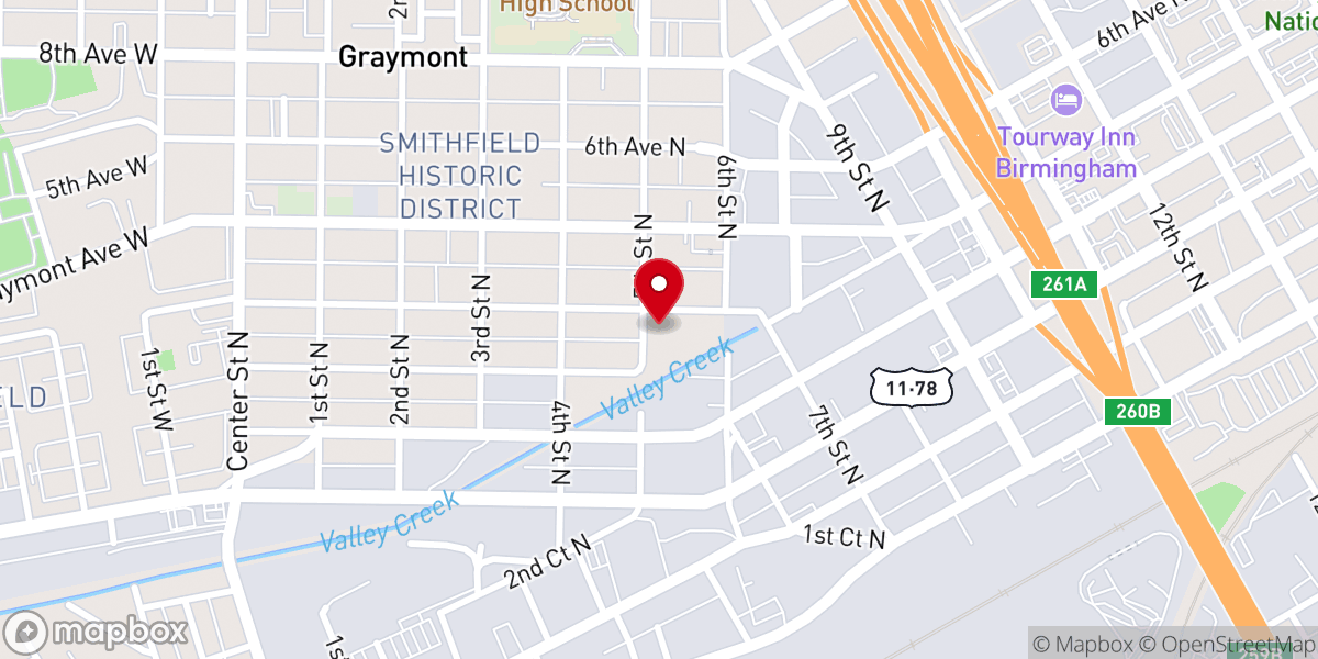 Map showing location of Prophetic Church of the Living God