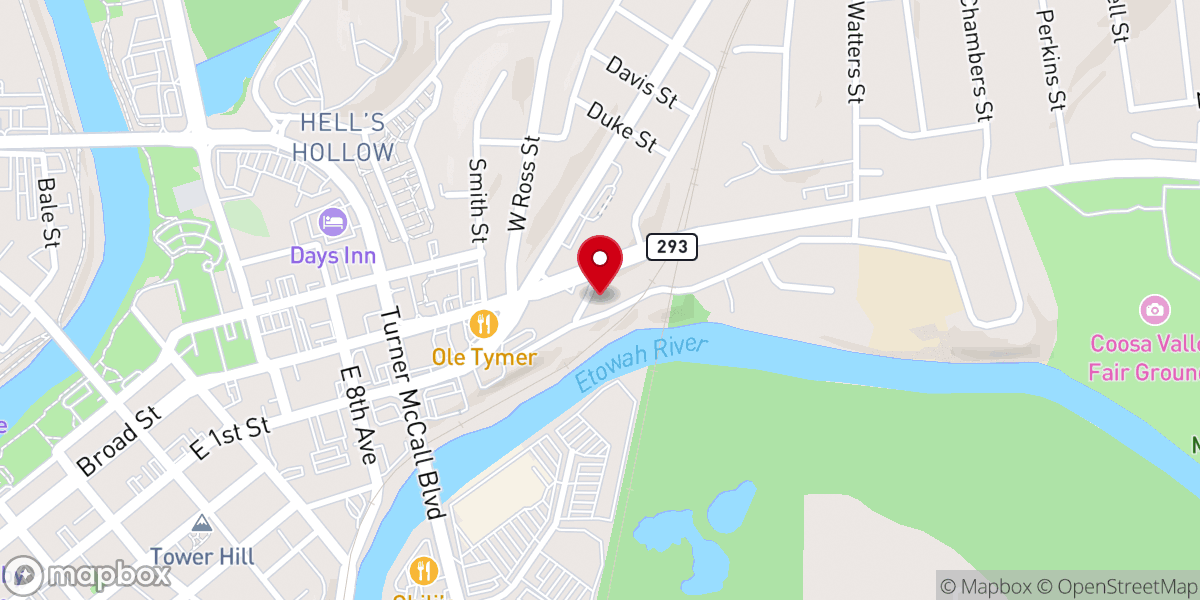Map showing location of Thankful Missionary Baptist Church