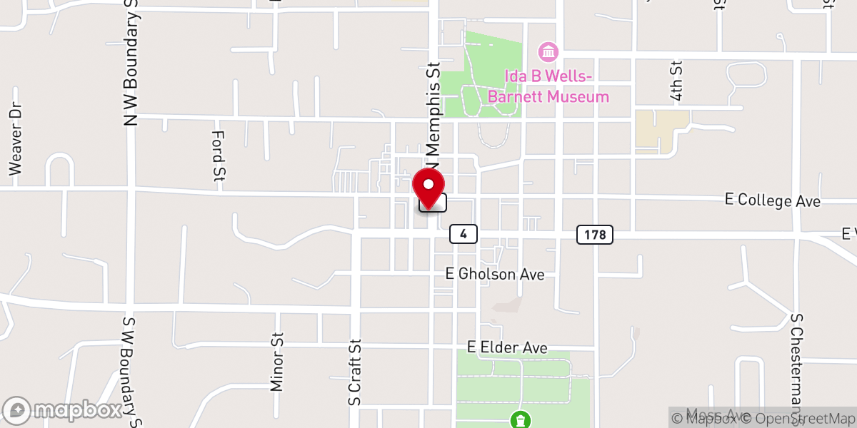 Map showing location of Opulent Life Churchs