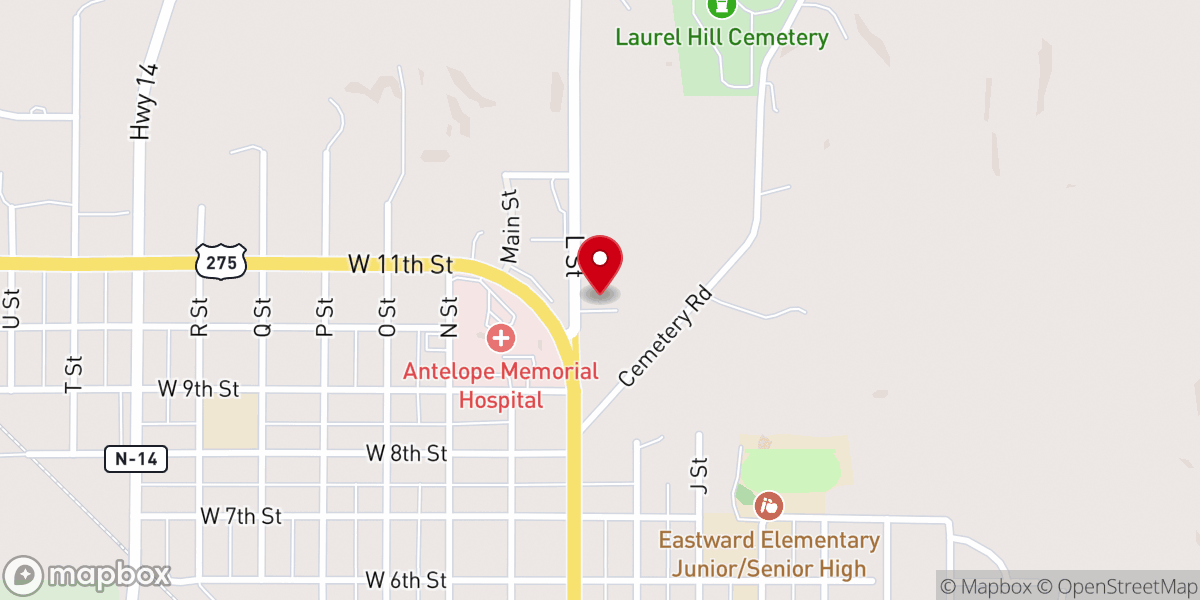 Map showing location of Abundant Life Christian Center