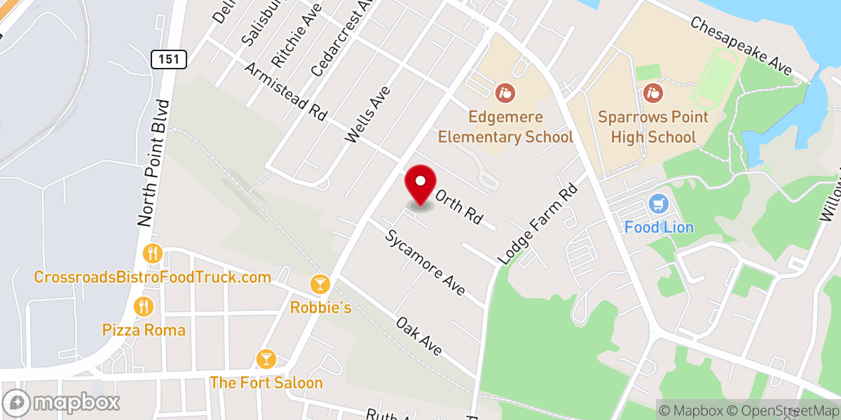 Map showing location of Shiloh Baptist Church