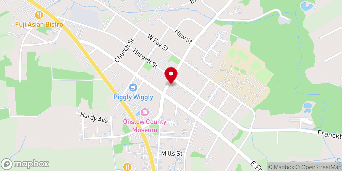 Map showing location of First Church of God