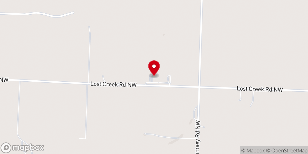Map showing location of Unity Chapel Church