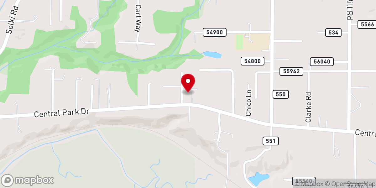 Map showing location of Central Park Baptist Church
