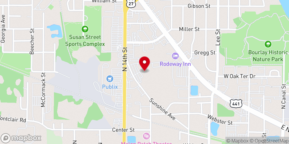 Map showing location of St. Paul Parish Office
