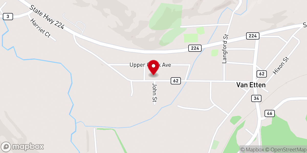Map showing location of St. Luke's Chapel