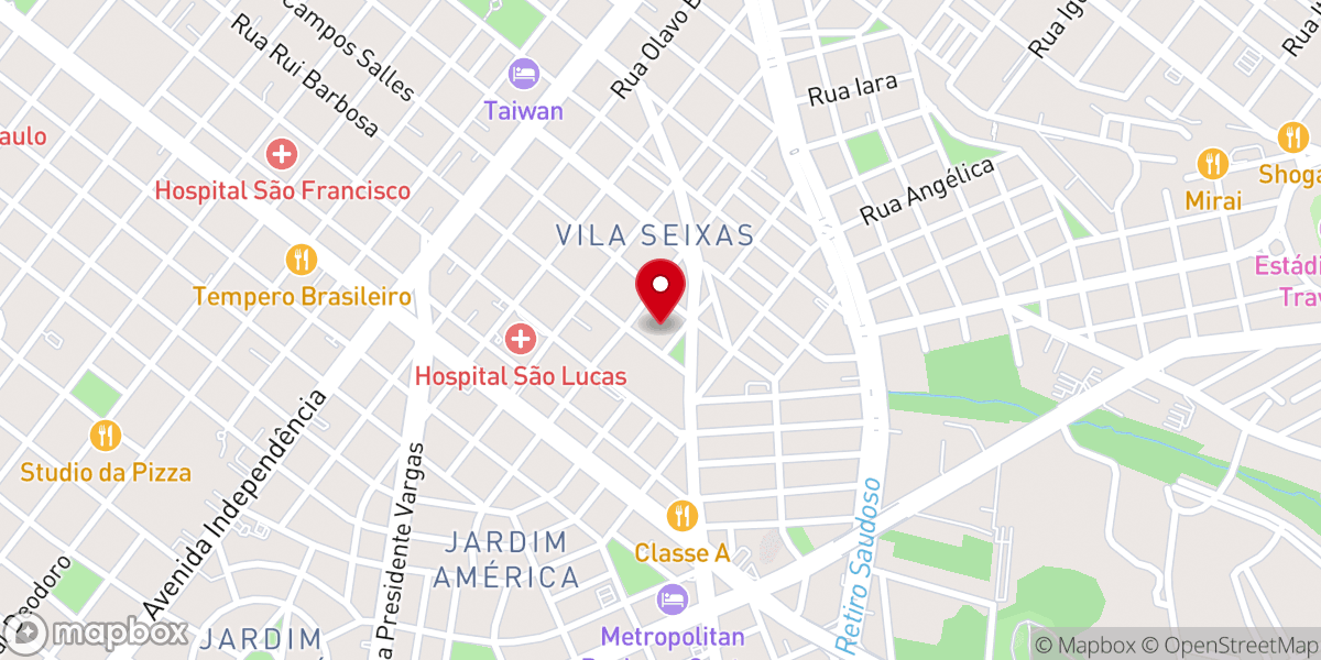 Map showing location of Santuário Arquidiocesano de Nossa Senhora Aparecida