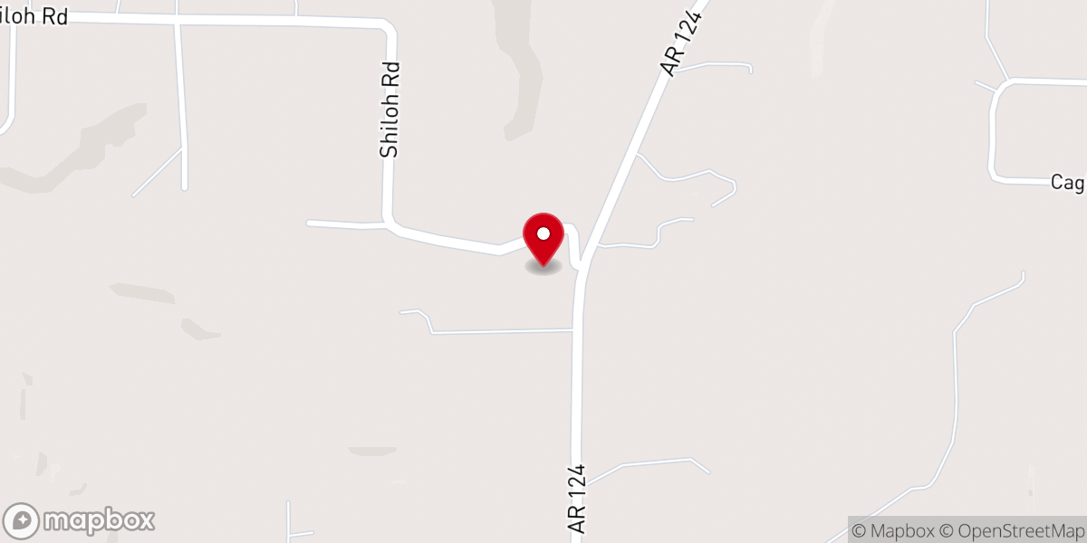 Map showing location of Shiloh Road church of Christ - Russellville, AR