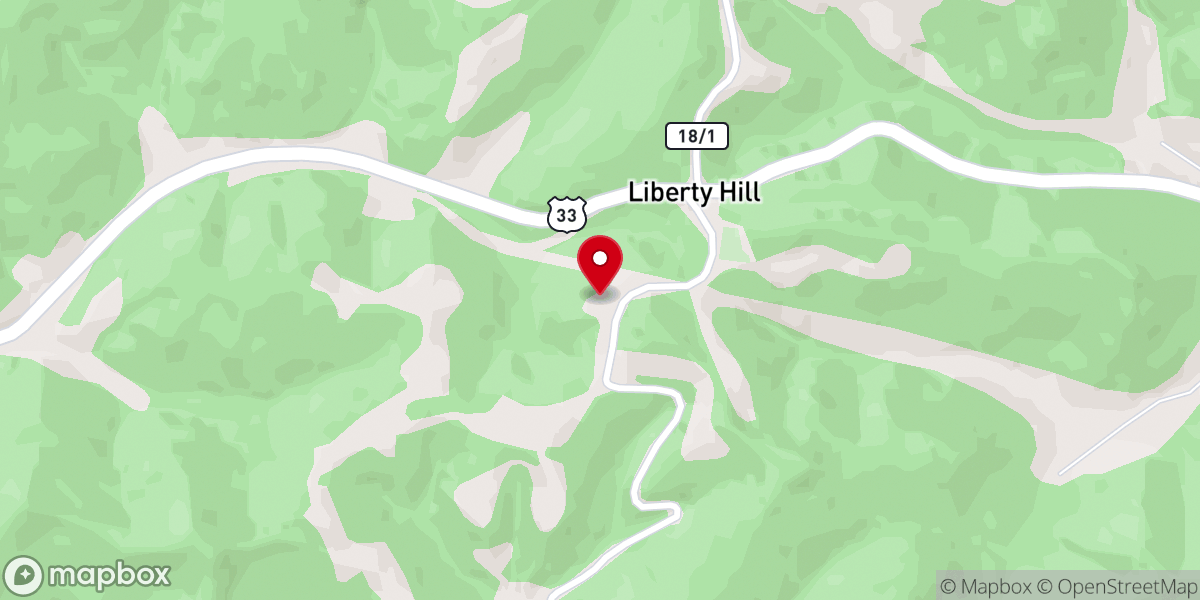 Map showing location of Liberty Missionary Baptist Church