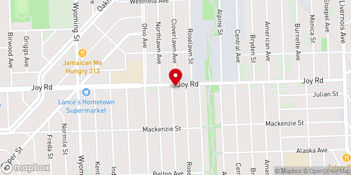Map showing location of Fellowship Chapel Ministries Church of God in Christof