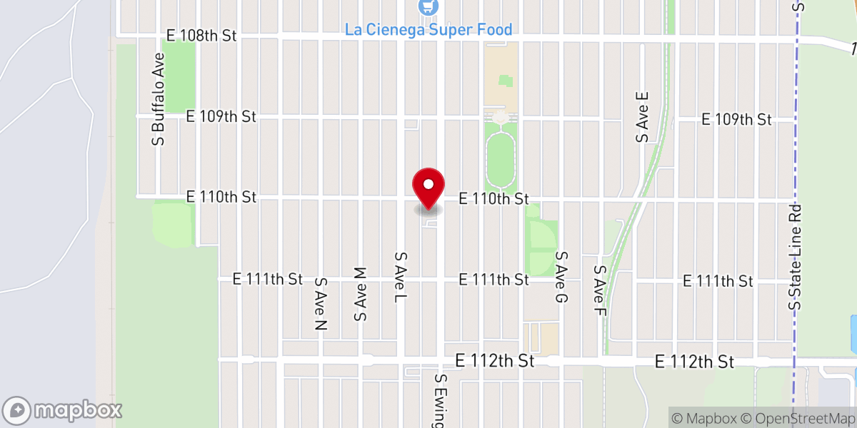 Map showing location of East Side United Methodist Church