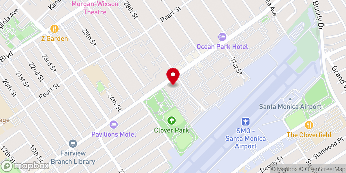 Map showing location of LA International Church of Christ