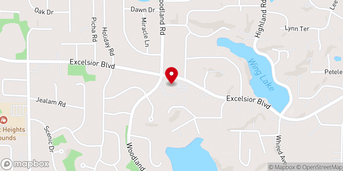 Map showing location of All Saints Lutheran Church