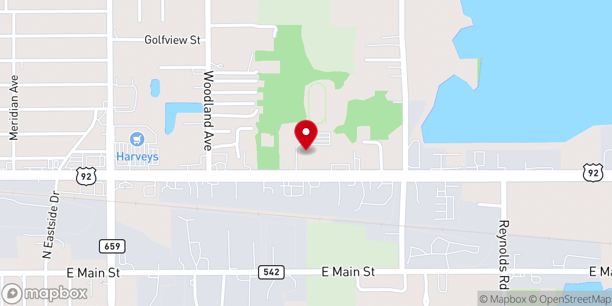 Map showing location of Resurrection Santa Fe Bingo
