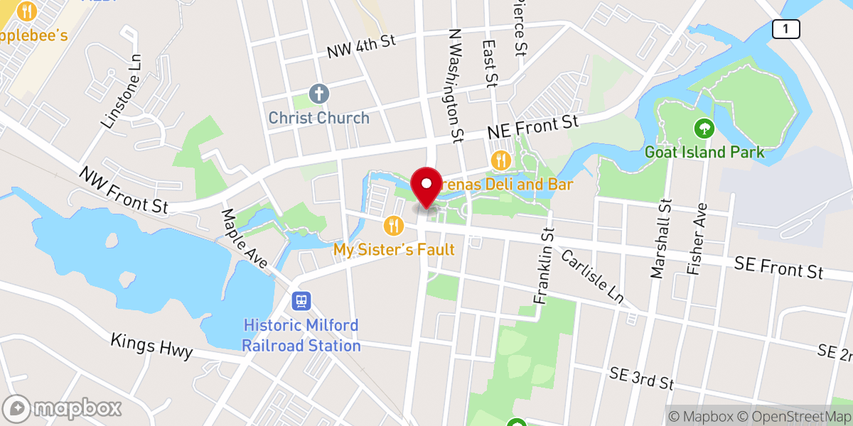 Map showing location of Church of Miracles In Christ