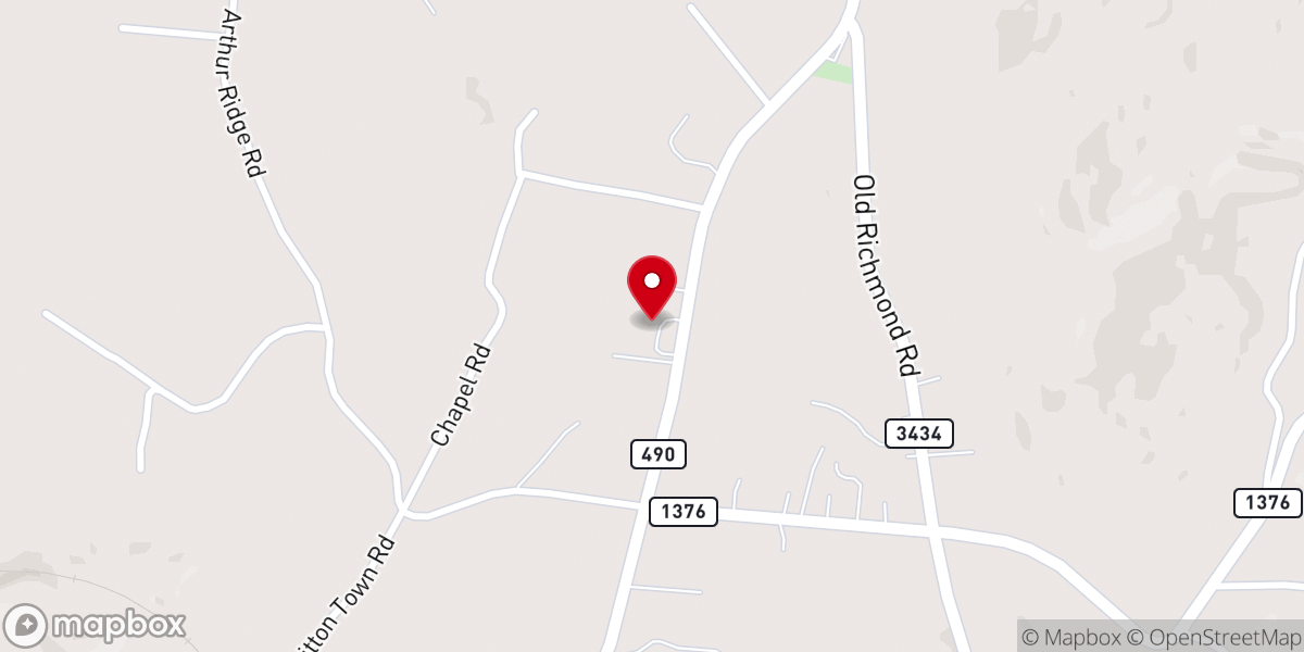 Map showing location of Philpot Chapel