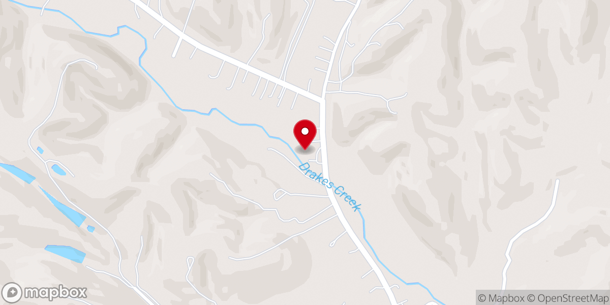 Map showing location of New Hope Baptist Church