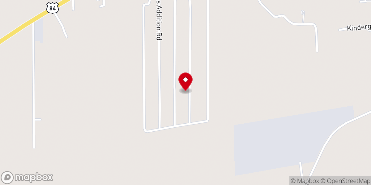Map showing location of Shady Acres Church