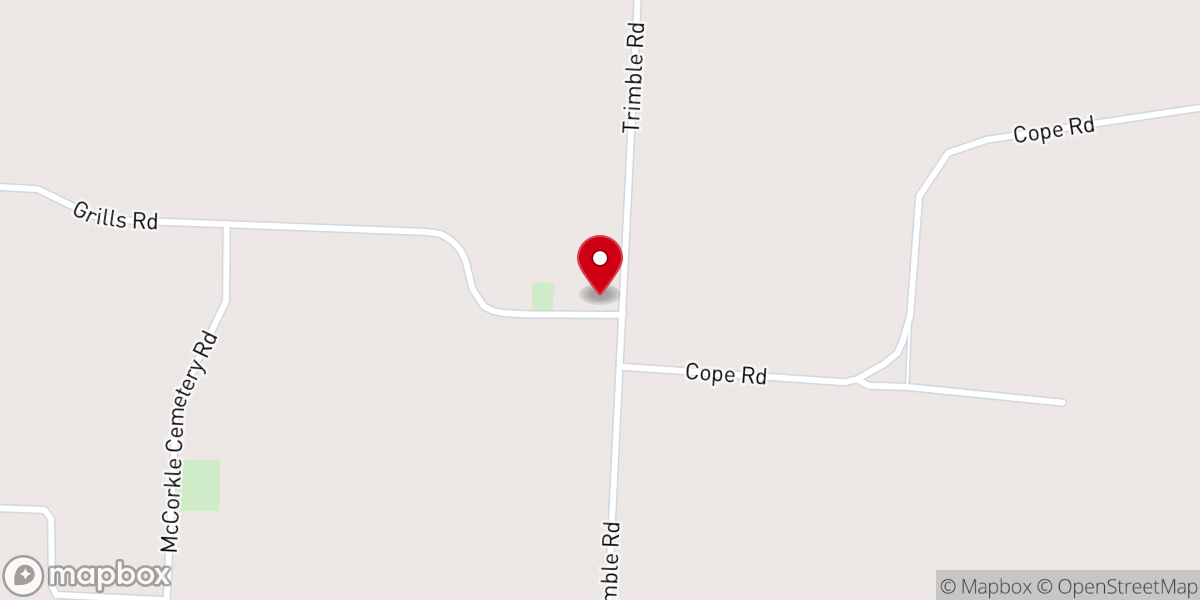 Map showing location of Carmel Church