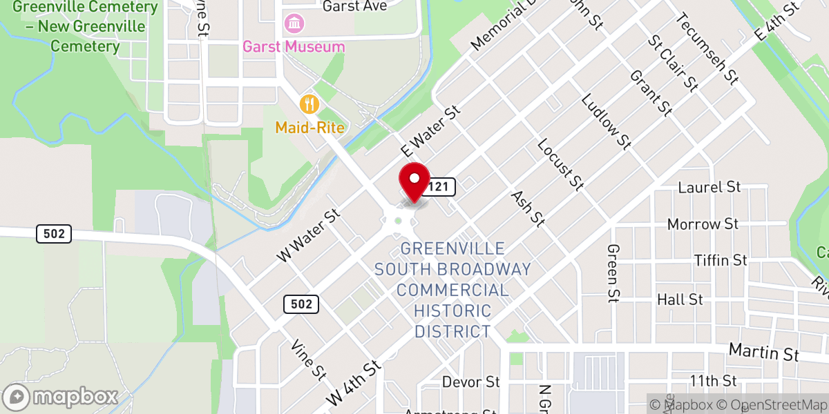 Map showing location of Greenville Township