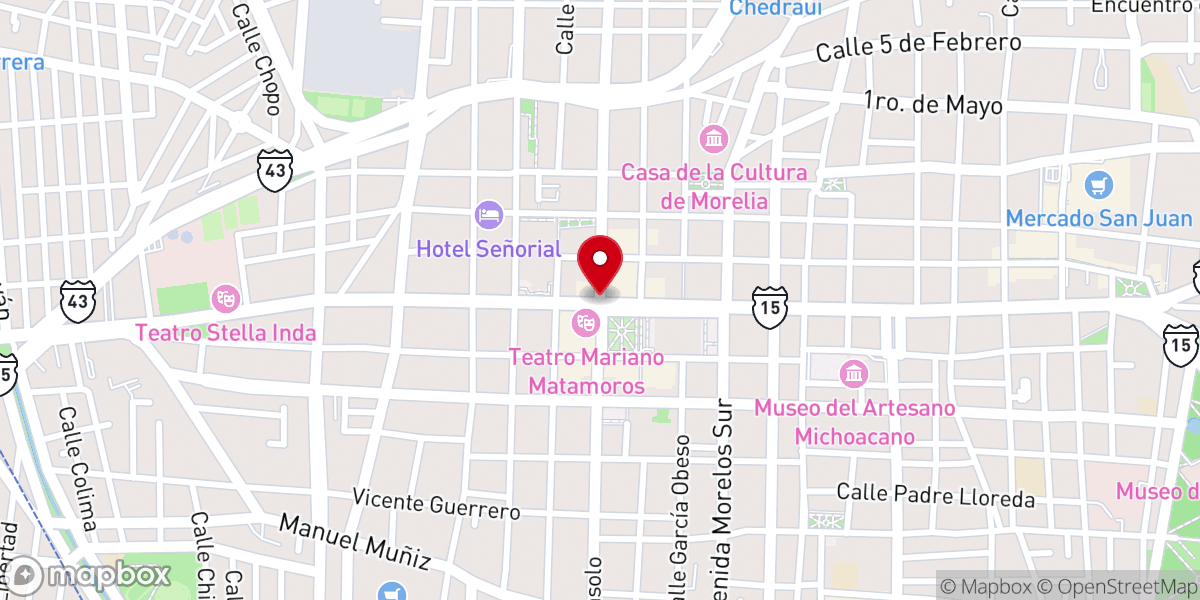 Map showing location of Centro histórico
