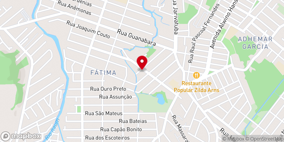 Map showing location of Assembleia de Deus Joinville ADJO