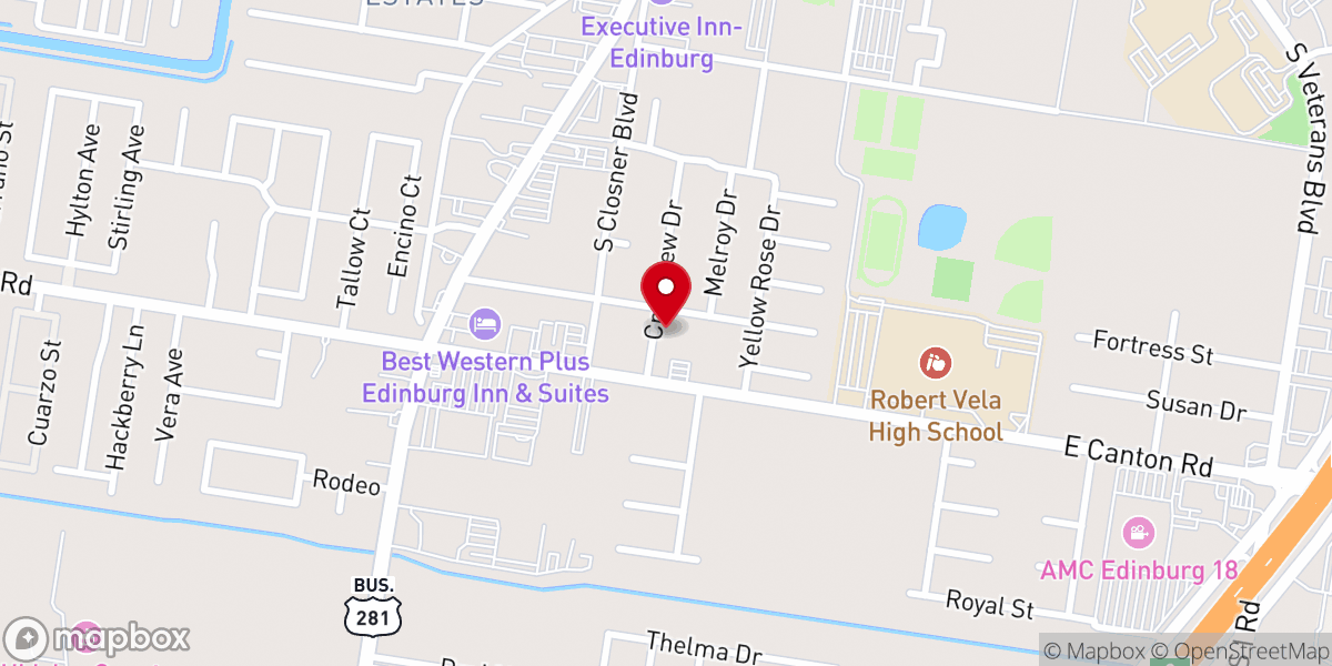 Map showing location of St Mathew's Episcopal Church