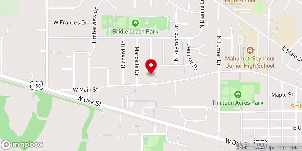 Map showing location of Bethel Church of Mahomet