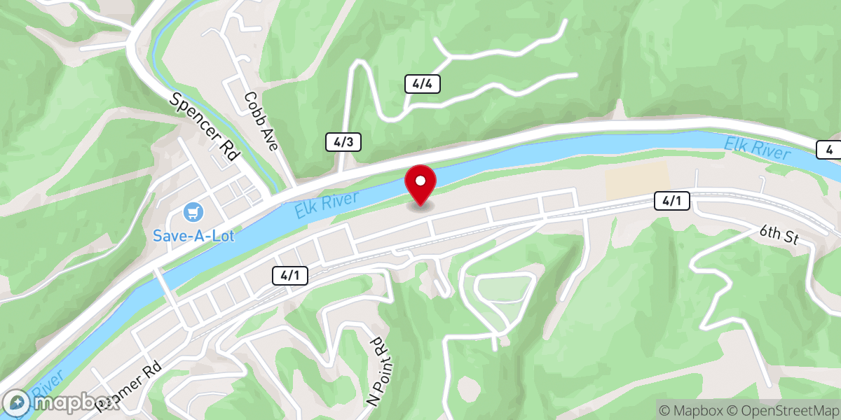 Map showing location of Clendenin United Methodist Church