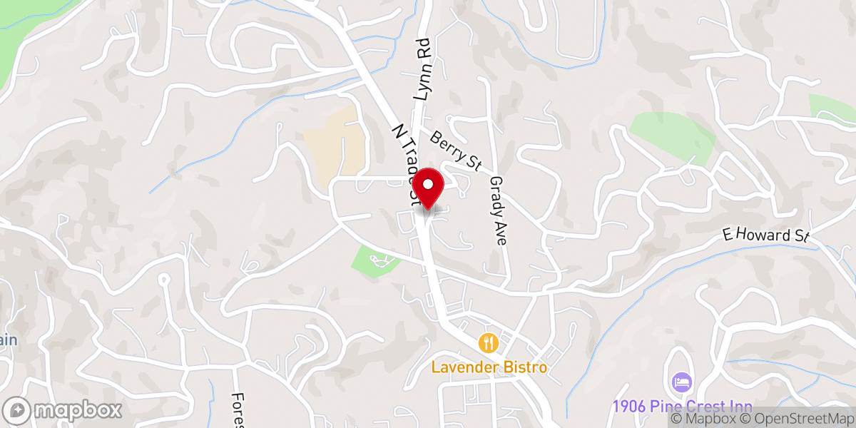 Map showing location of Tryon Church
