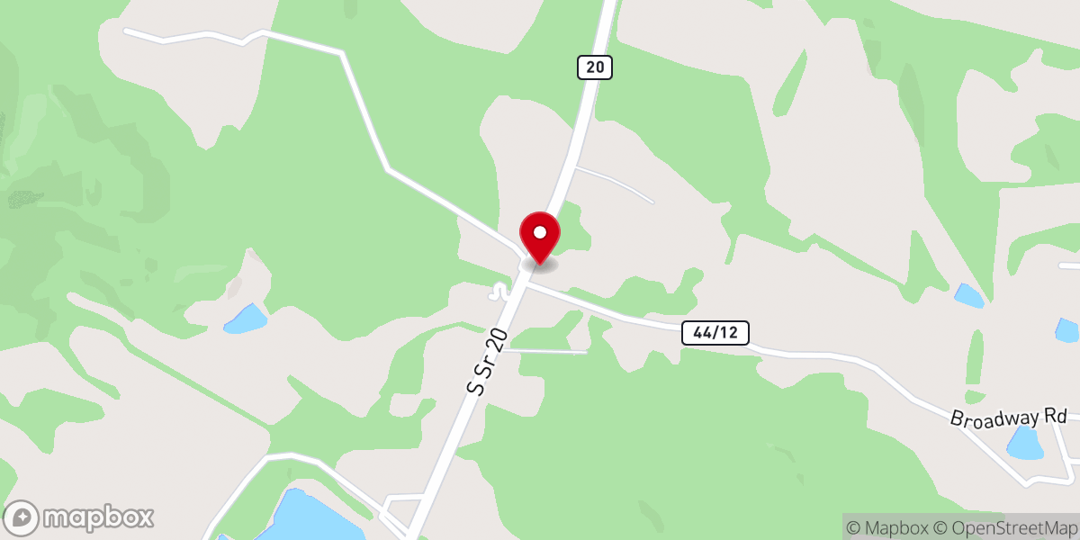 Map showing location of Cooks Chapel