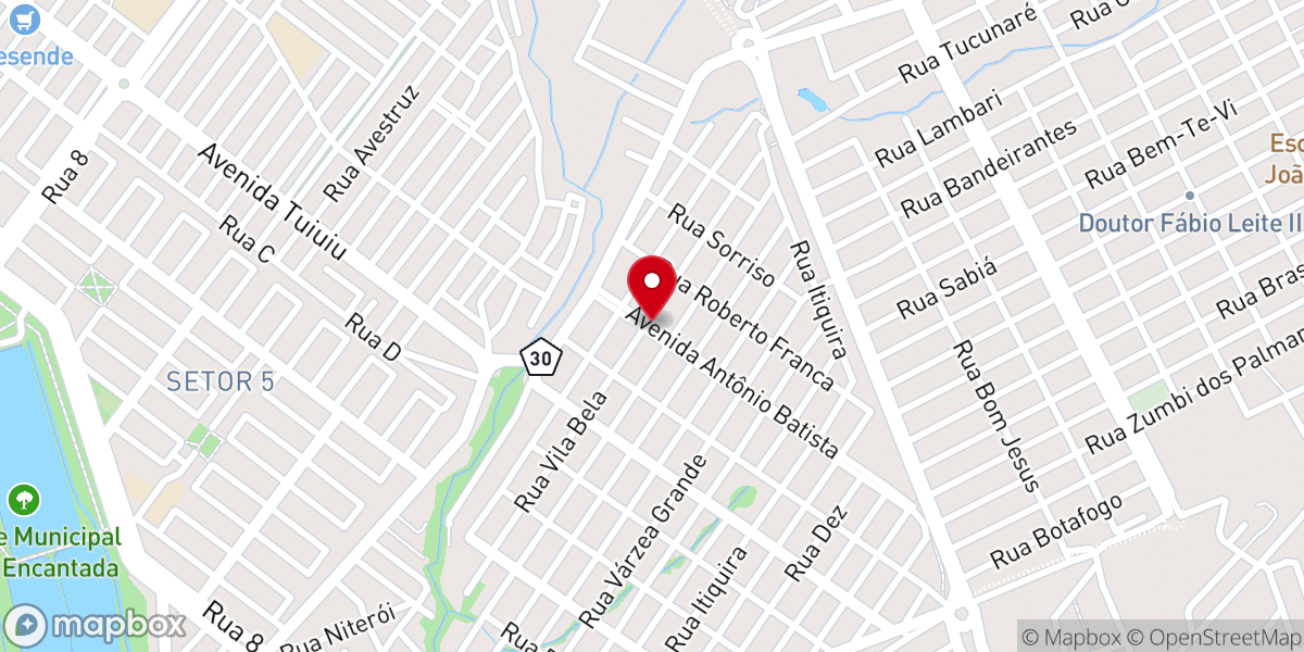 Map showing location of Ibnne Igreja Batista Nacional Nova Esperança