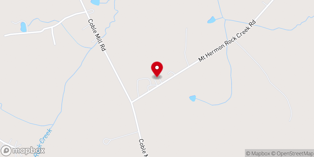 Map showing location of Rock Creek United Methodist Church