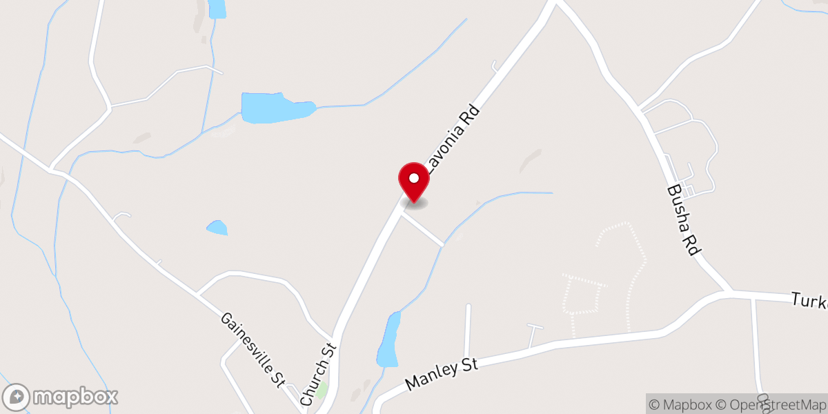 Map showing location of Carnesville Church of God