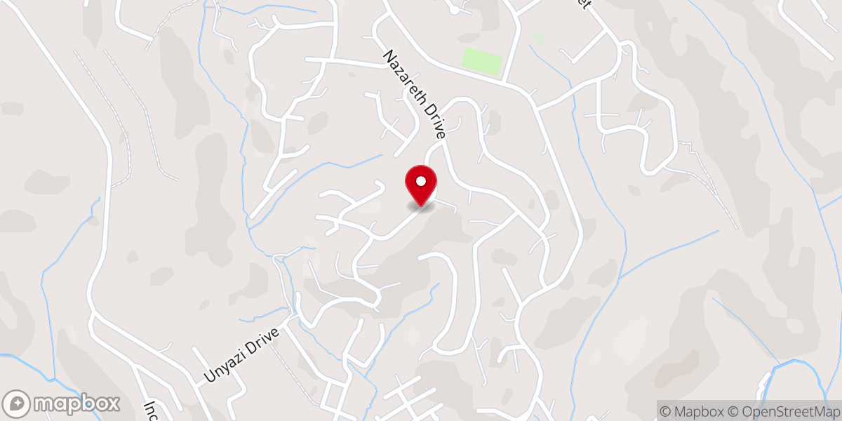 Map showing location of Emseni Christian Church in Zion