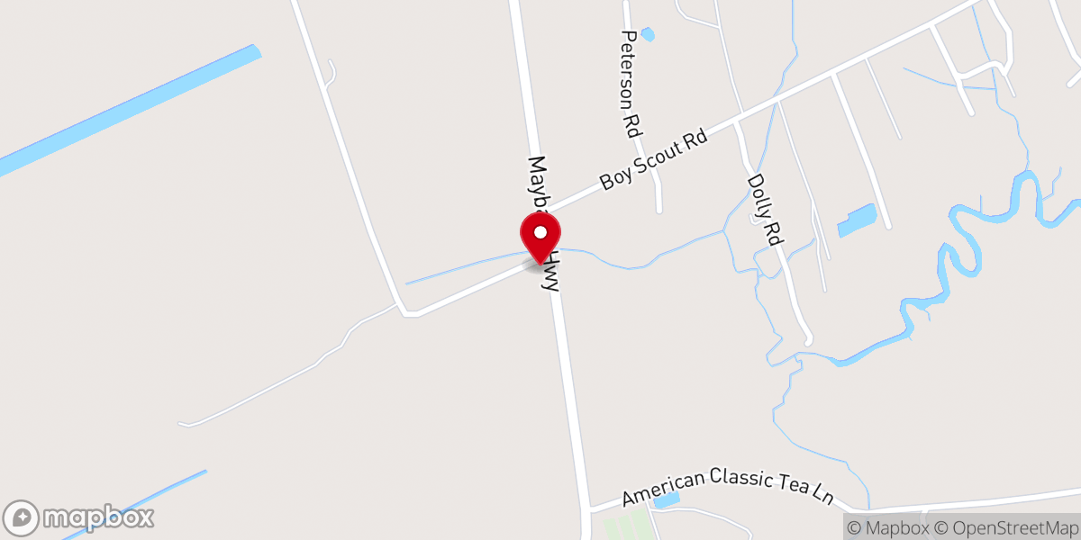 Map showing location of Little Rock Baptist Church