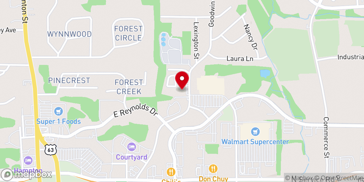 Map showing location of Faith Church Ruston